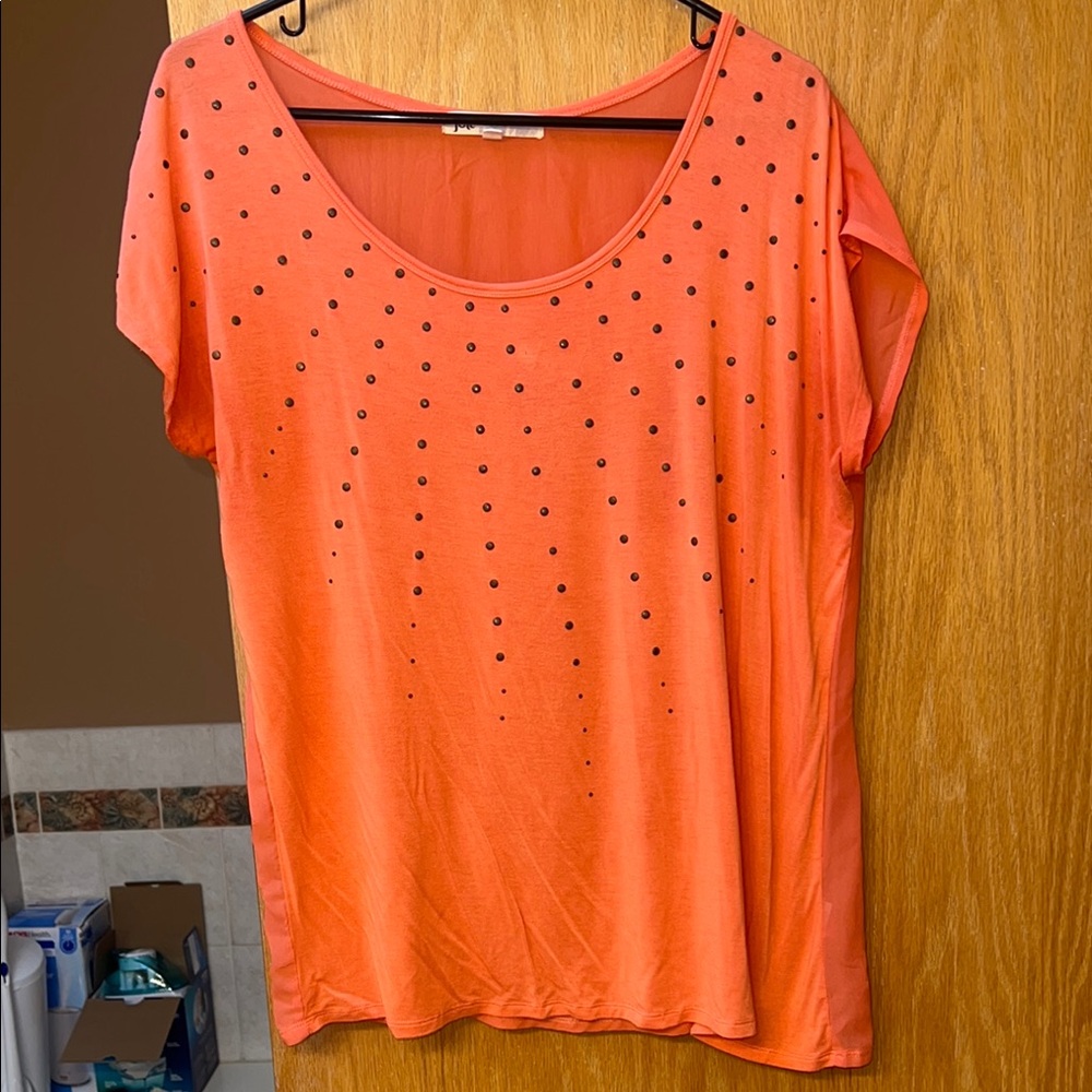 Coral Studded Women's Top
